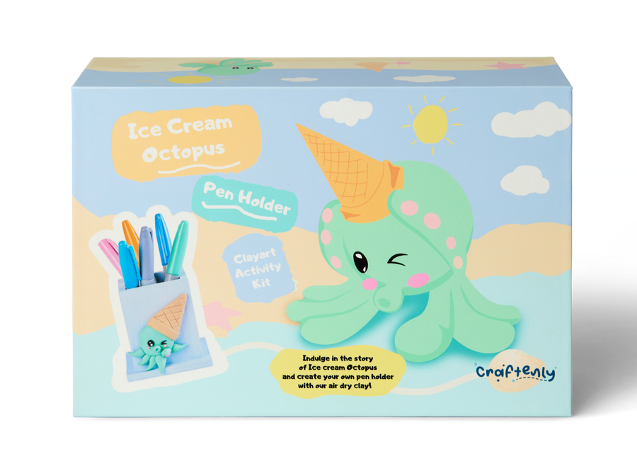 Ice Cream Octopus - Creative Clay Craft Fun Box