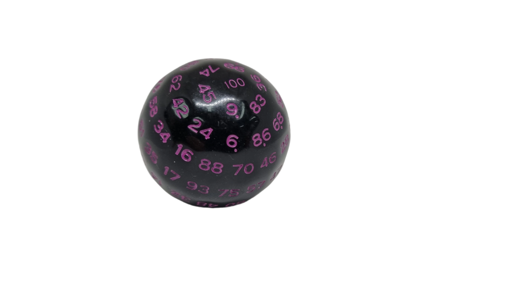 Opaque Black w/Purple - Single 55mm d100 (1) - ACE