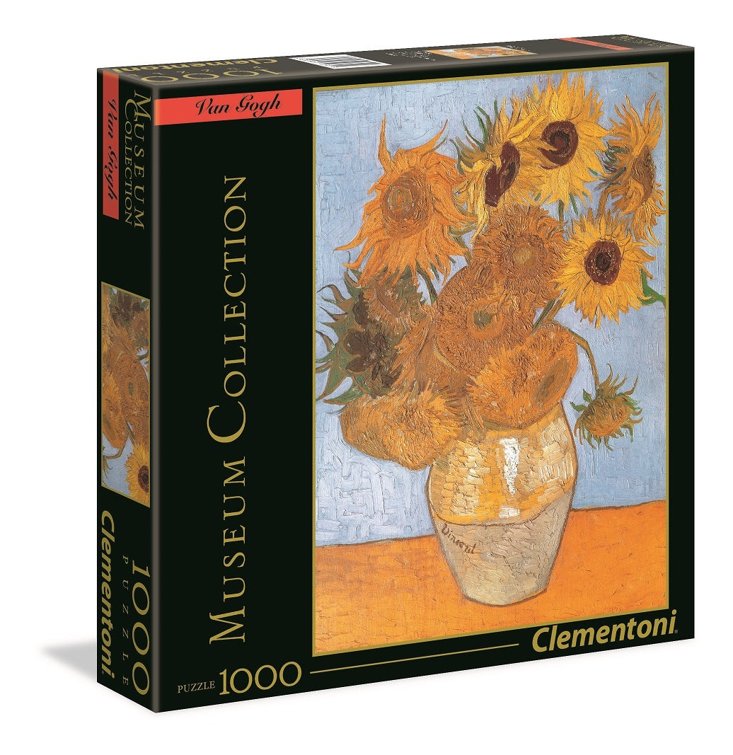 Sun Flowers - Van Gogh - Museum Collection (Square) - 1000 Piece Jigsaw Puzzle - Clementoni