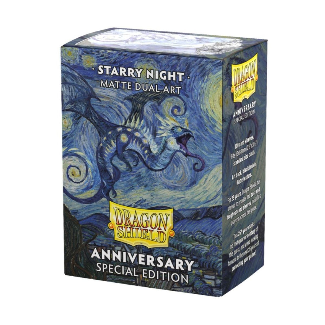 Starry Night - Dual Matte Art Sleeves - Standard Size Box 100 - Anniversary Special Edition - Dragon Shield