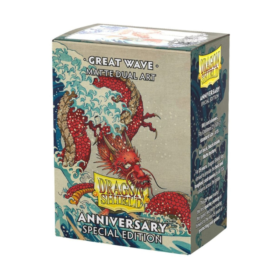 Great Wave - Dual Matte Art Sleeves - Standard Size Box 100 - Anniversary Special Edition - Dragon Shield