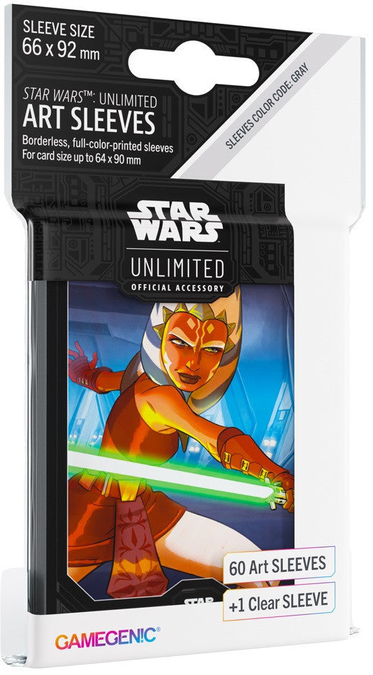 Ahsoka Tano (64mm x 90mm) - Art (Code: Gray) - Star Wars Unlimited Matte Sleeves - Pack 60 - Gamegenic