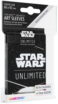 Card Back White (64mm x 90mm) - Art (Code: Gray) - Star Wars Unlimited Matte Sleeves - Pack 60 - Gamegenic