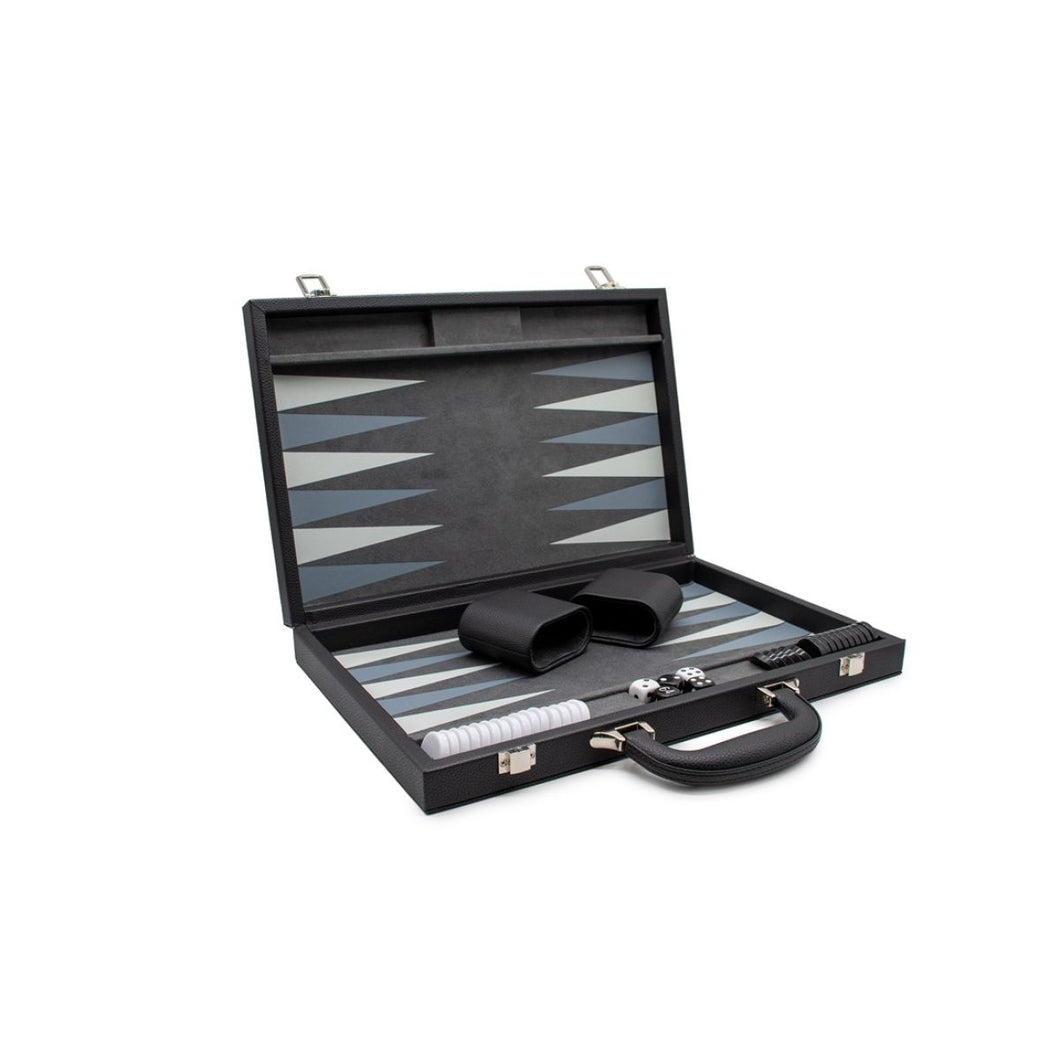 Black - Leather Backgammon Set - LPG Classics - LPG