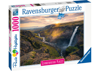 Haifoss Waterfall Iceland - 1000pc Jigsaw Puzzle - RB167388