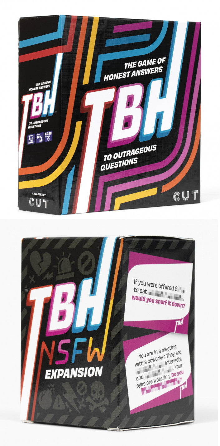 TBH The Game of Honest Answers to Outrageous Questions + NSFW Expansion Pack Bundle