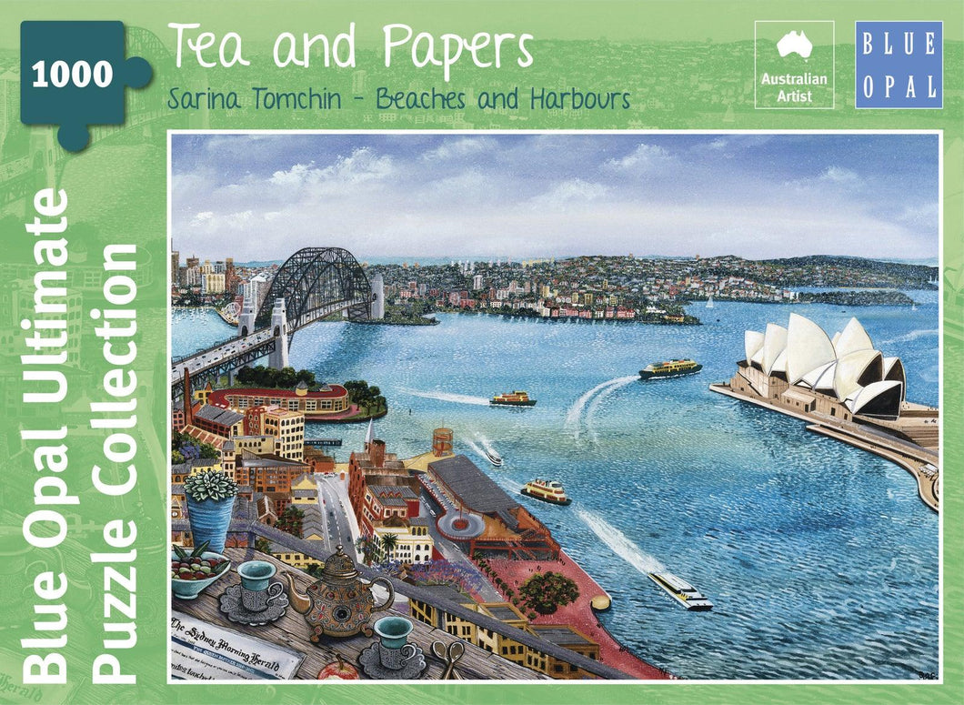 Sarina Tomchin - Tea and Papers 1000pc Jigsaw Puzzle - Mega Games Penrith