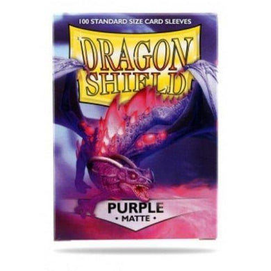 Dragon Shield Standard Size, Box 100, Sleeves Matte - Purple - Mega Games Penrith